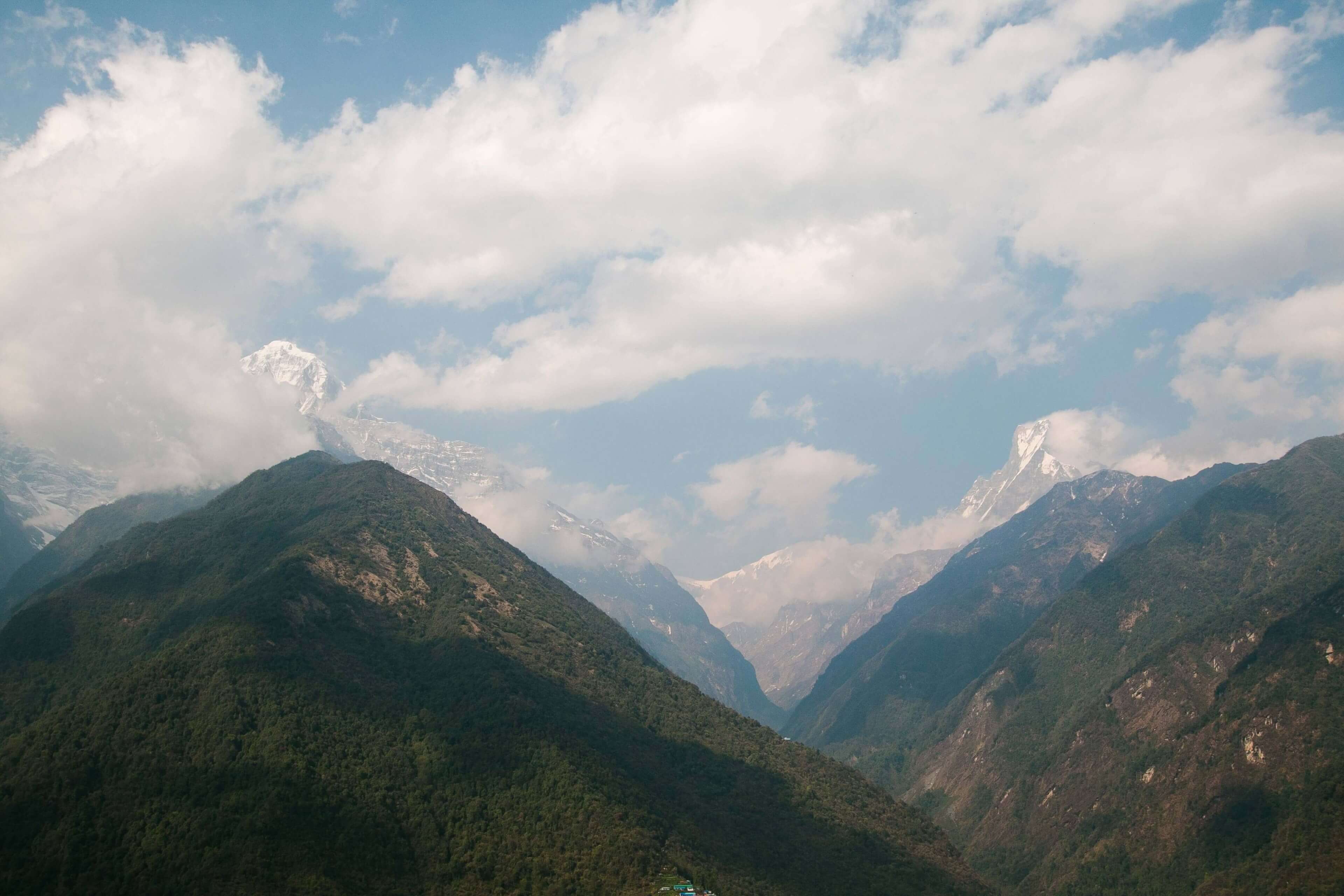 Looking Towards The Annapurna Massive